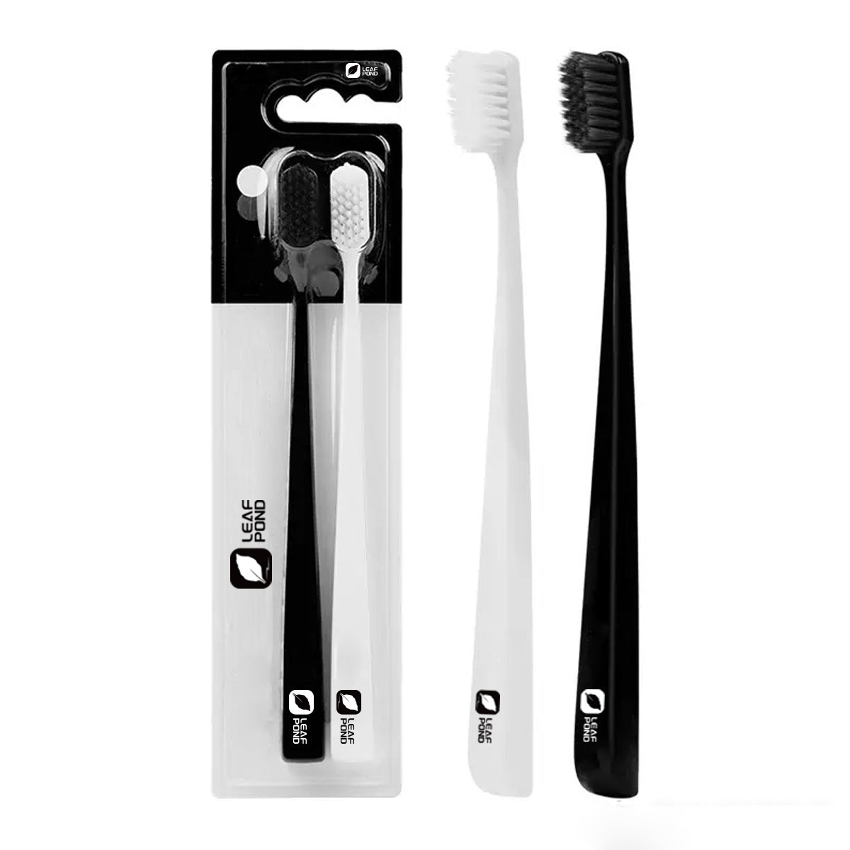 LEAF POND 2 Pack Extra Clean Toothbrush, Soft Toothbrush for Adults and Children
