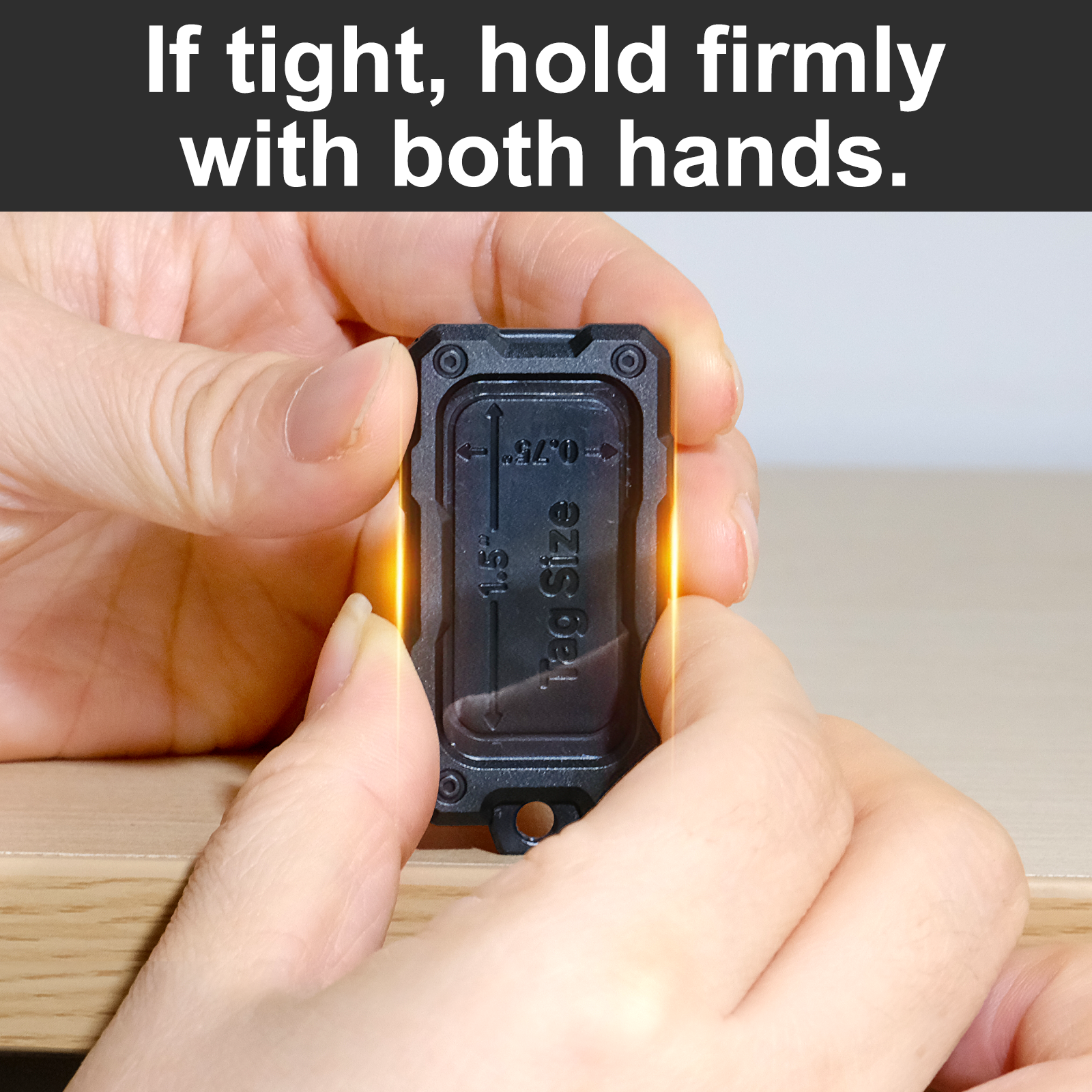 Leaf Pond key tag opening